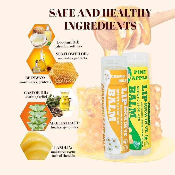 Lip Balm Variety Pack - 9 Delicious Flavors - Natural Lip Balm in Bulk with Vitamin E and Coconut Oil - Moisturizing, Soothing, and Repairing Dry and Chapped Lips-Velvo Beauty