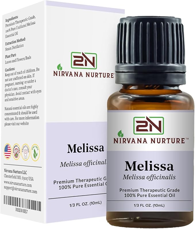 Melissa Essential Oil 100% Pure Premium Therapeutic Grade, Undiluted - Aromatherapy Diffuser for Calm and Relaxation, Skin Care, Hair Care-Velvo Beauty