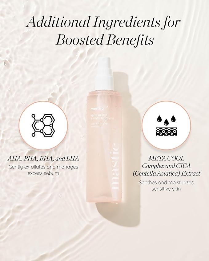 MASTINA White Mastic Body Mist (5.1fl oz) Soothes & Cools Body Spray Fermented Mastic Gum, Brightening & Hydrating Body Spray,Lightweight Moisture & Glow-Velvo Beauty