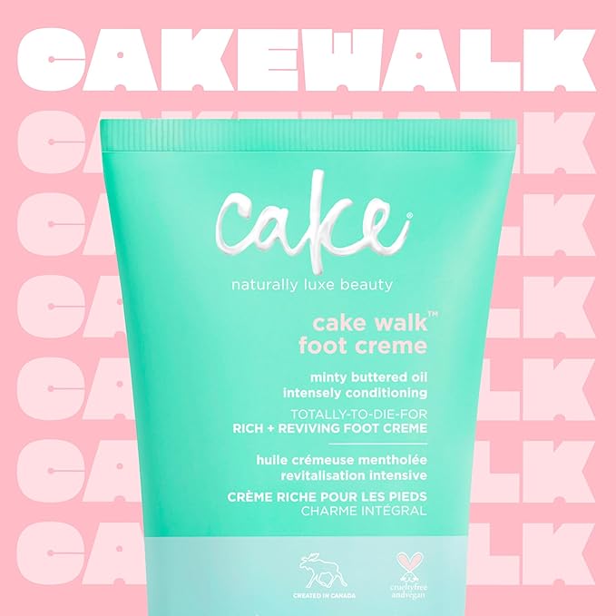 Cake Beauty Walk Triplemint Foot Crème, 3.5 Fluid Ounce-Velvo Beauty