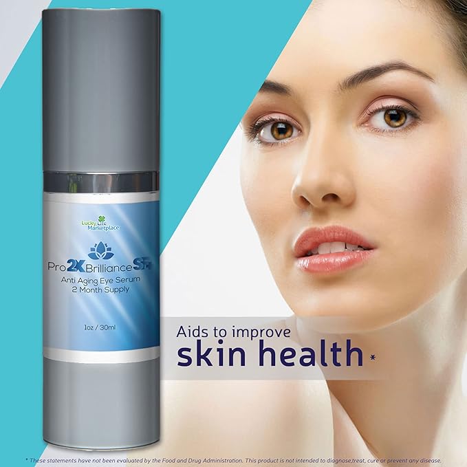 Pro 2x Brilliance SF + Serum - Anti Aging Eye Serum - 2 Month Supply - Rapidly Reduce Appearance of Dark Circles & Puffiness - Exfoliating Vitamin C Serum to Rejuvenate Skin - Aid Skin Cell Renewal-Velvo Beauty