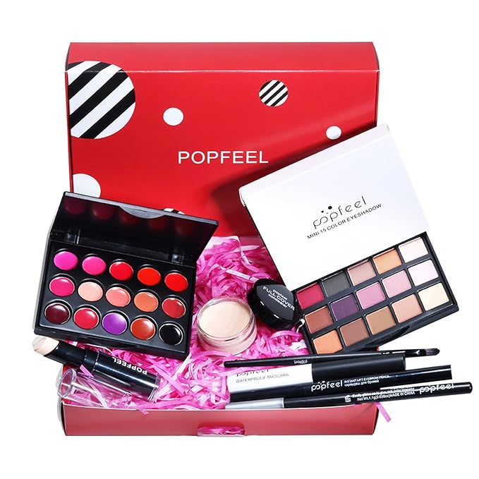 Makeup Kit for Women, All in One Makeup Gift Set for Women and Teen Girl, Full Makeup Kit with Lipgloss Eyeshadow Palette Concealer Stick Mascara Eyeliner Pencil Eye Shadow Brush-Velvo Beauty