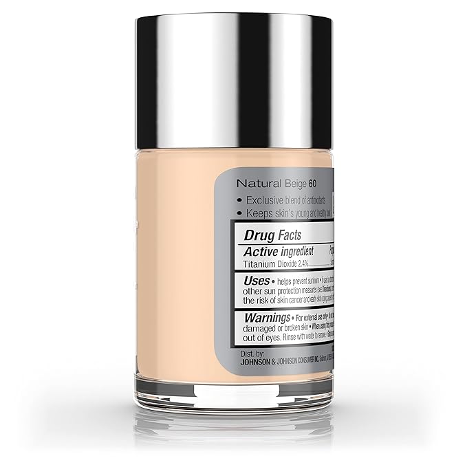 Neutrogena Healthy Skin Liquid Makeup Foundation, Broad Spectrum SPF 20 Sunscreen, Lightweight & Flawless Coverage Foundation with Antioxidant Vitamin E & Feverfew, Natural Beige, 1 fl. oz (Pack of 2)-Velvo Beauty