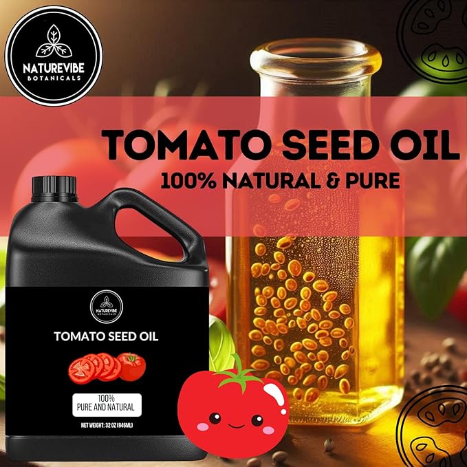 Naturevibe Botanicals Tomato Oil 32 Ounces | 100% Pure and Natural | Great for Skin Care and Hair Care-Velvo Beauty