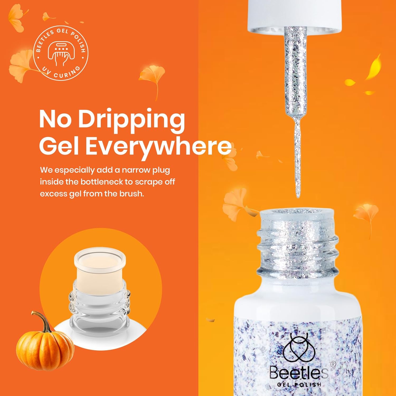 Beetles French Tip Gel Liner Nail Polish Set- 20 Colors Nail Art Polish Brown Glitter Pink Blue White Red Purple Swirl Gel Nails Polish Nails Art Painted Build in Thin Brush Manicure Gifts for Women-Velvo Beauty