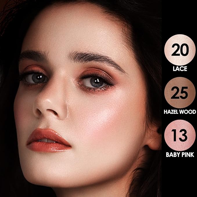 FOCALLURE 3 Pcs Cream Contour Sticks,Shades with Highlighter & Bronzer & Blush,Non-greasy Long-wear Face Contouring Pen,Easy to Sculpt the Face and Create a Lightweight Finishing Makeup,FAIR-LIGHT-Velvo Beauty