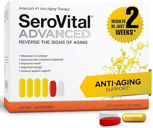Serovital Advanced for Women - Anti-Aging Supplement for Women - Skin Benefits, Energy, and Sleep - 30 Day Supply-Velvo Beauty