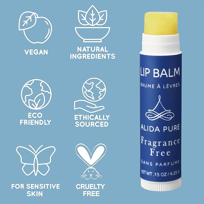 Fragrance Free Bulk Lip Balm Collection, Unscented Vegan Lip Balm, Bees Wax Free, Coconut Oil Free, Avocado Oil, Organic Jojoba Oil, Vitamin E, For Dry, Chapped, or Cracked Lips, 50 Tubes-Velvo Beauty