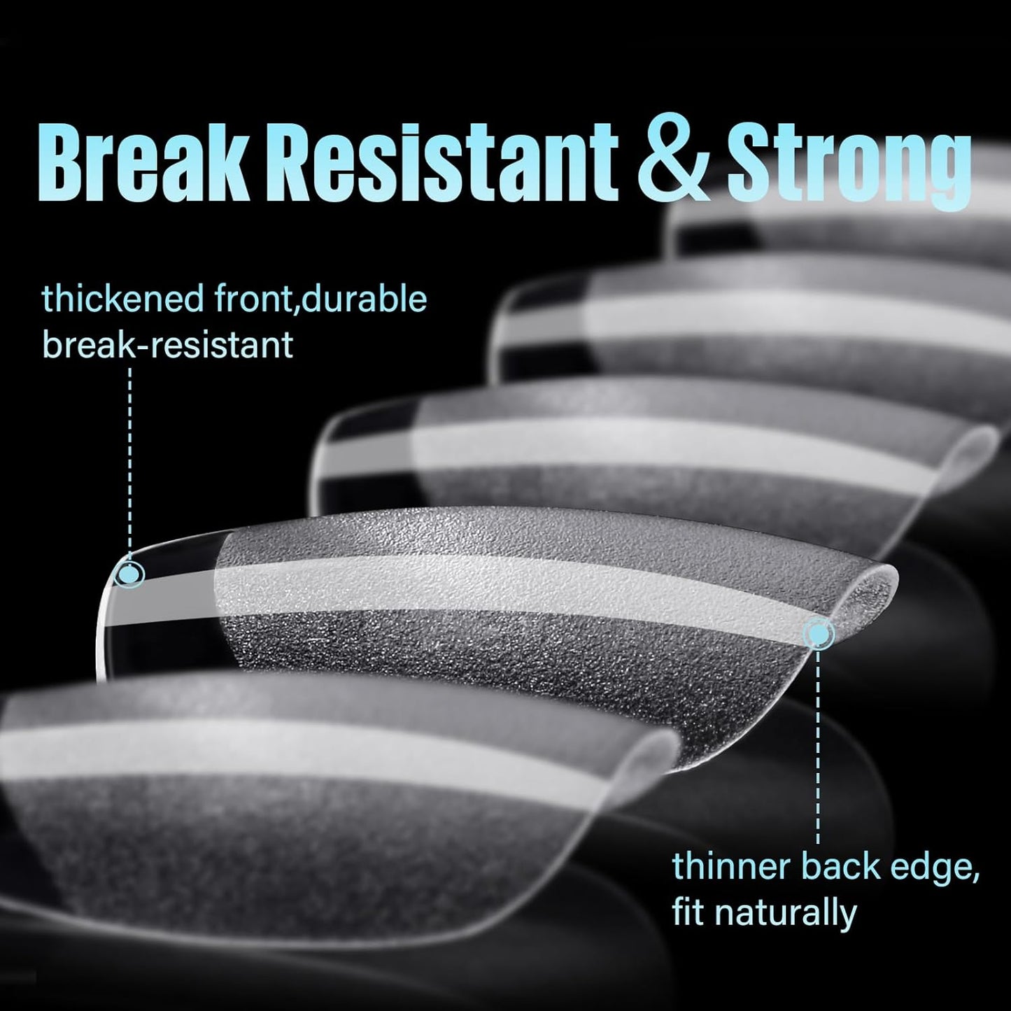 TOMICCA Short Coffin Nail Tips,240Pcs Soft Acrylic Nail Tips Full Cover,Gel Nails Tips Half Matte Press on Nails Clear Fake Nails Extension Tips for Salon DIY 12Sizes-Velvo Beauty