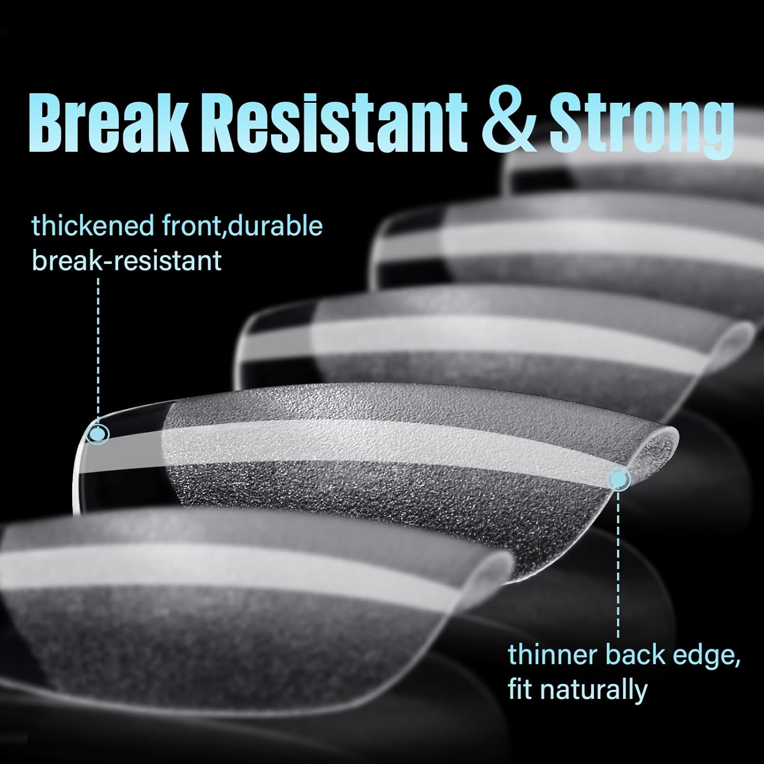 TOMICCA Short Coffin Nail Tips,240Pcs Soft Acrylic Nail Tips Full Cover,Gel Nails Tips Half Matte Press on Nails Clear Fake Nails Extension Tips for Salon DIY 12Sizes-Velvo Beauty