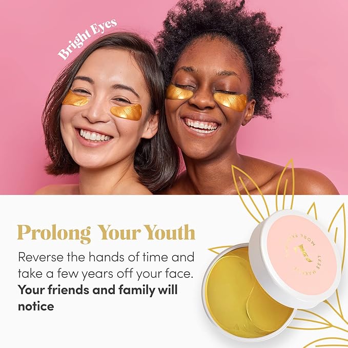 24K Gold Collagen Under Eye Mask - Bright Eyes Anti Aging Treatment-Velvo Beauty