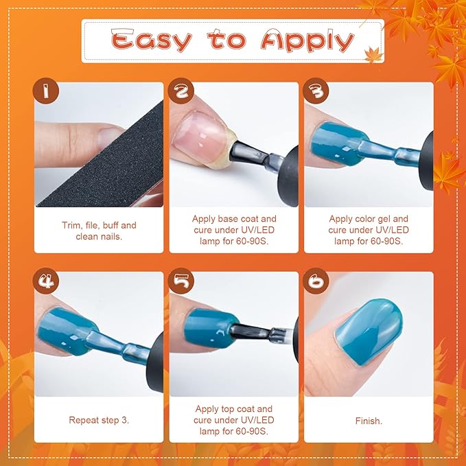 JODSONE 36 Pcs Gel Nail Polish Kit with U V Light of 32 Color Gel Polish Nail Collections Base and Top Glitter Coat Manicure Tools-Velvo Beauty