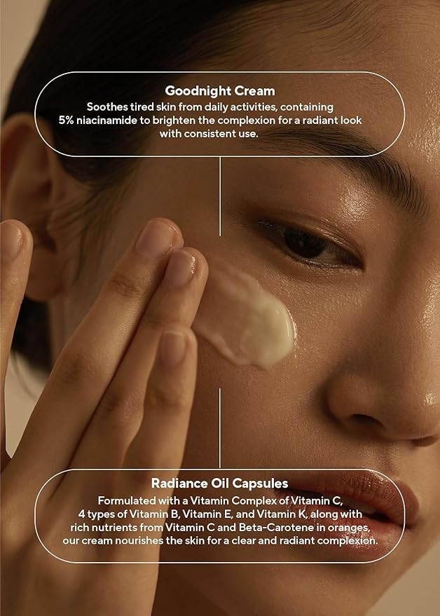 AROMATICA Glow Vita Goodnight Cream Orange & Neroli 3.1fl oz/90g - Night Cream Moisturizer For Face & Neck | Anti Aging Wrinkle Cream with Vitamin C, 5% Niacinamide-Velvo Beauty