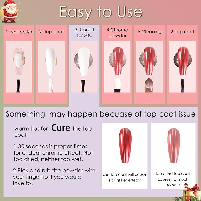 Allstarry Chrome Nail Powder 4 Colors Metallic Mirror Effect Pigment Chrome Iridescent Nail Glitter Magic Unicorn Glitter Dust Kit for Gel Polish Nail Art Decoration Resin Craft, Festivals-Velvo Beauty