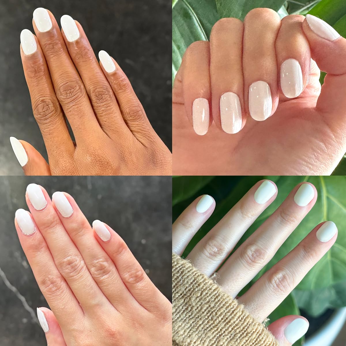Olive & June Gel Polish | UV LED Nail Lamp Needed | Long Lasting Formula | Up to 21 Days of Wear | Damage-Free Removal | Salon-Quality Manicure, Pedicure at Home | HD | Crisp White-Velvo Beauty
