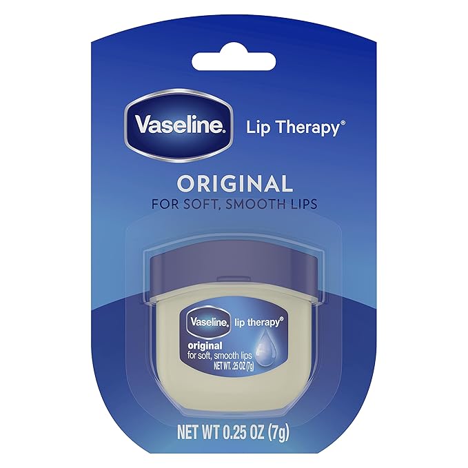 Vaseline Lip Therapy Original – Mini Vaseline Lip Balm, Hydrating Petroleum Jelly, Clear Lip Gloss, Travel-Size, 0.25 Oz Ea (Pack of 4)-Velvo Beauty