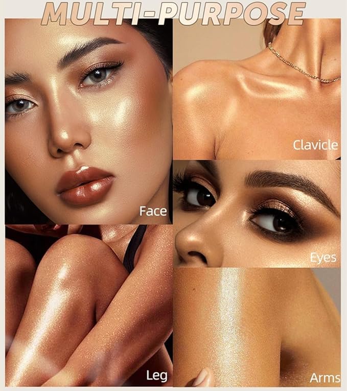 URQT Highly Pigmented Liquid Contour - Built-in Sponge Tip Sculpted Complexion Wand Contour Long Lasting Natural Buildable Highlighters Contour Contouring Bronzer (Contour+Blush+Highlighter)-Velvo Beauty