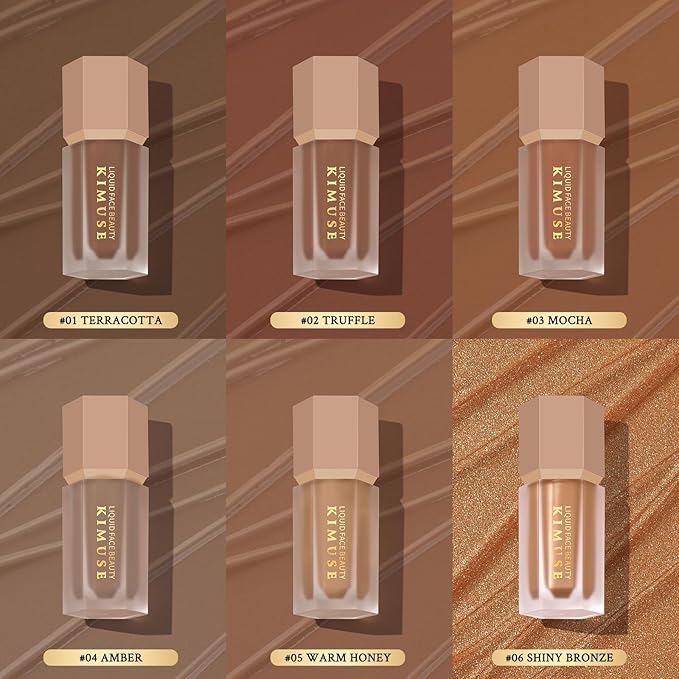 KIMUSE Soft Liquid Contour Stick, Glow Liquid Cream Bronzer, Weightless, Long-Wearing, Smudge Proof, Natural-Looking, Blendable, Bronzer Makeup-Velvo Beauty