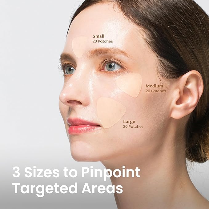 Advanced Wrinkle Patches 60ct Smile Line, Frown Line Wrinkle Patches for Facial Korean Skin Care Face Wrinkle Tape Invisible Overnight with Retinol & Collagen (Small (Face))-Velvo Beauty