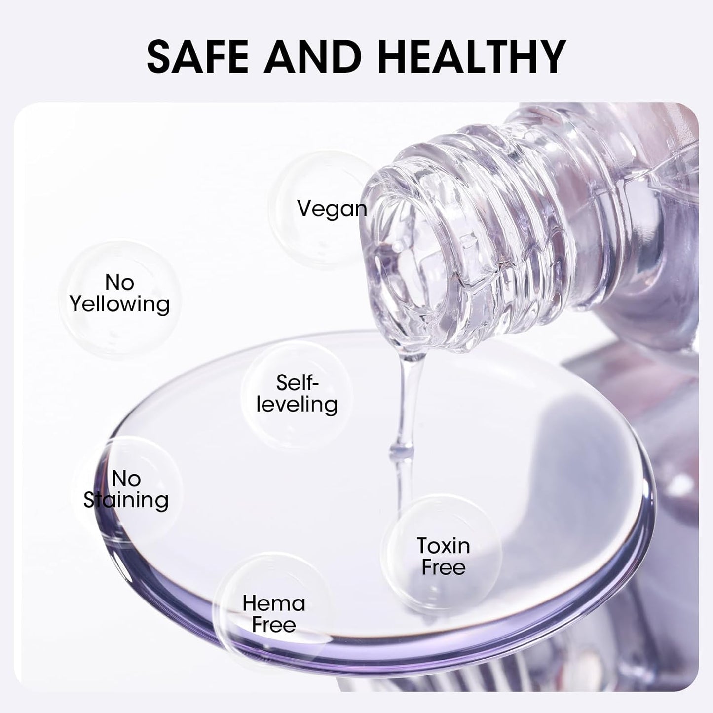 GELLEN Clear Nail Polish Top Coat, High Gloss Shine Top Coat Quick Air Dry UV-Resistant, Long Wear and Scratch Resistant, Chip Resistant, Protects Color & Nails, Non UV Gel, Hema Free, Non-toxic-Velvo Beauty