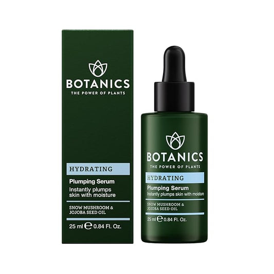 Botanics Hydrating Serum - Skin Plumping Serum for Face & Long-Lasting Hydration - Enriched with Snow Mushroom - Vegan & Cruelty-Free (0.84 Fl Oz)-Velvo Beauty