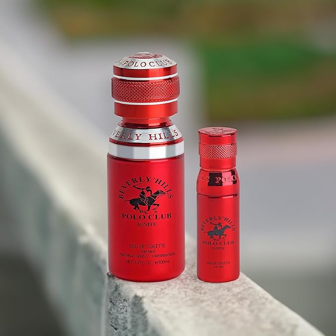 Beverly Hills Polo Club Cologne for Men Bonus Pack Designer Eau De Toilettes 3.4oz + 0.5oz 2 count (Ignite)-Velvo Beauty