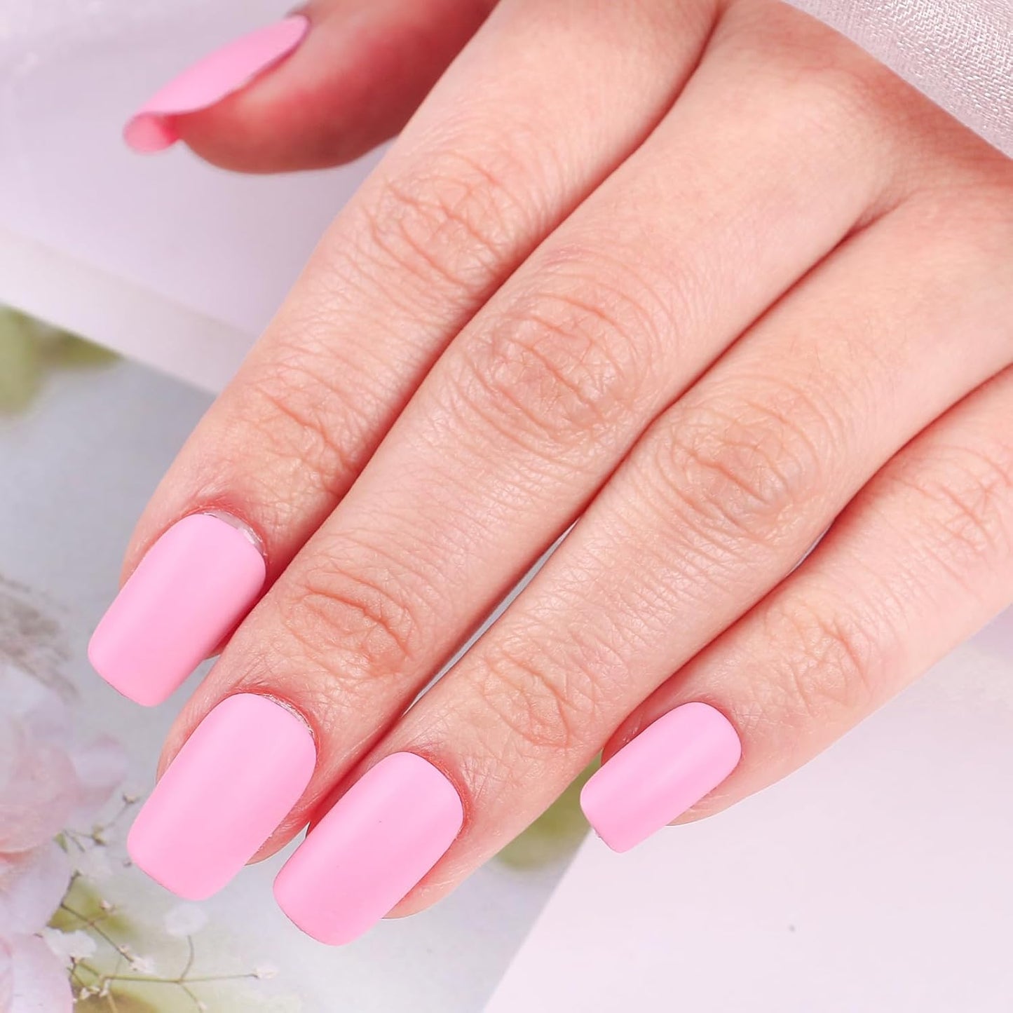 Matte Nail Polish Air Dry Nail Lacquer for Nail Art Varnish, Mist Effect Matte Finish Velvet Nail Polish, 0.35 fl oz (Dusty Pink-03, 10 ML)-Velvo Beauty