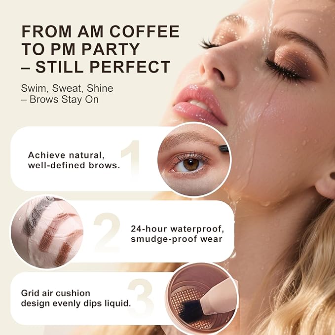 Eyebrow Pen with Hair-Like Strokes, Microblading Eyebrow Pen, Angled Brow Tint Brush for Eyebrows, Smudge Proof, Long Lasting, Easy to Color, Brown-Velvo Beauty