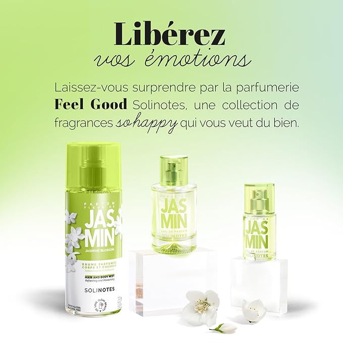 SOLINOTES Jasmine Flower Perfume for Women - Eau De Parfum | Delicate Floral and Soothing Scent - Made in France - Vegan - 1.7 fl.oz-Velvo Beauty