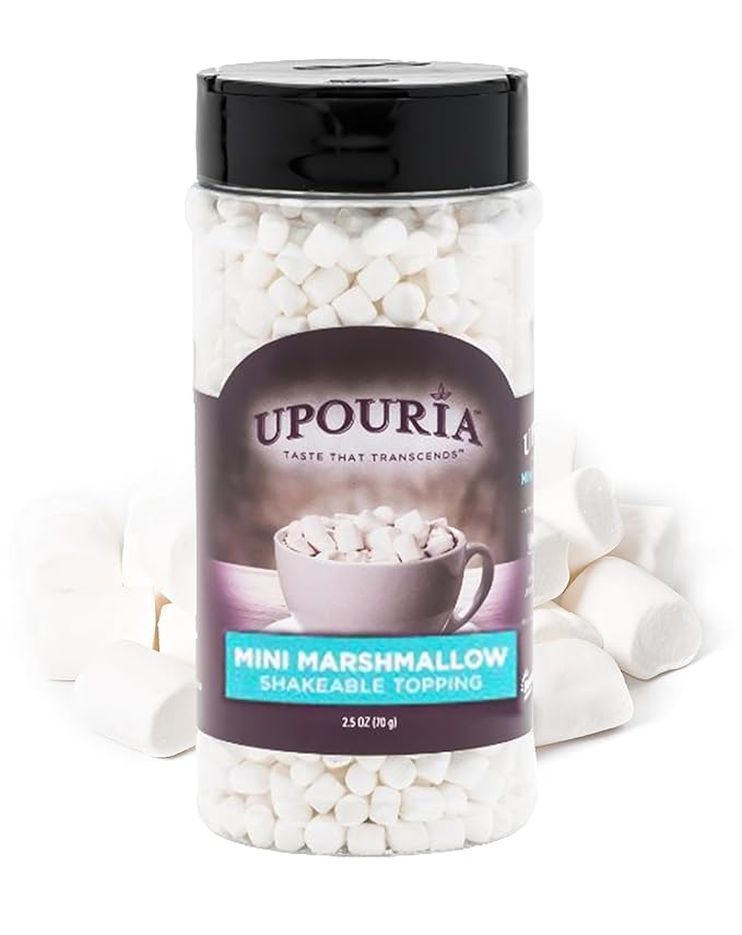 Upouria Mini Marshmallow Beverage and Dessert Topper, Rich Flavor Enhancer for Coffee, Hot Chocolate, Ice Cream, 2.5oz-Velvo Beauty