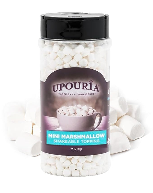 Upouria Mini Marshmallow Beverage and Dessert Topper, Rich Flavor Enhancer for Coffee, Hot Chocolate, Ice Cream, 2.5oz-Velvo Beauty