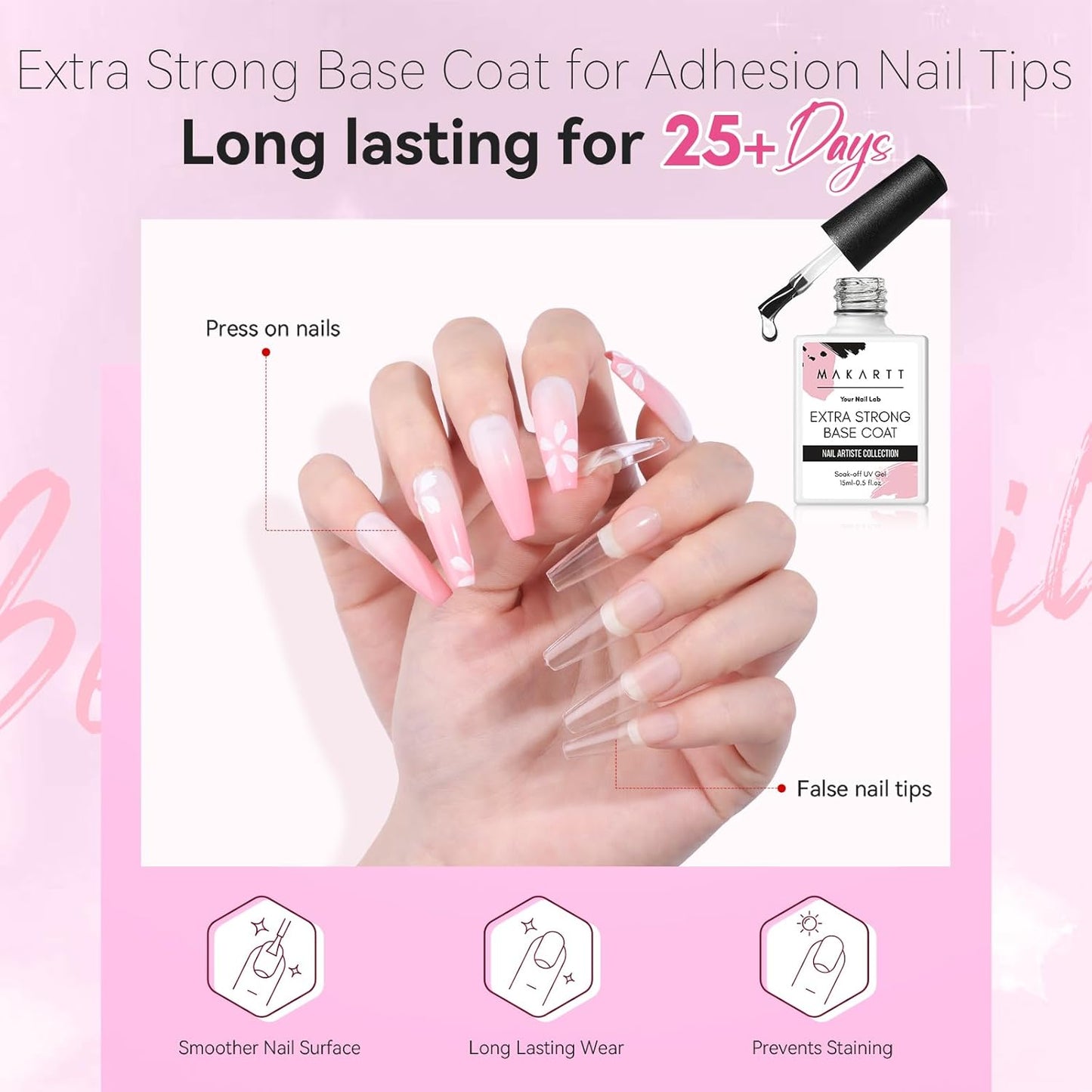 Makartt Gel Top and Base Coat Set: 2-Piece Gel Polish Kit with Nail Art Brush, 15ml Strong Base Gel and 8ml Glossy Hard Top Coat, Long-Lasting Formula for Salon Use, Requires UV/LED Lamp-Velvo Beauty