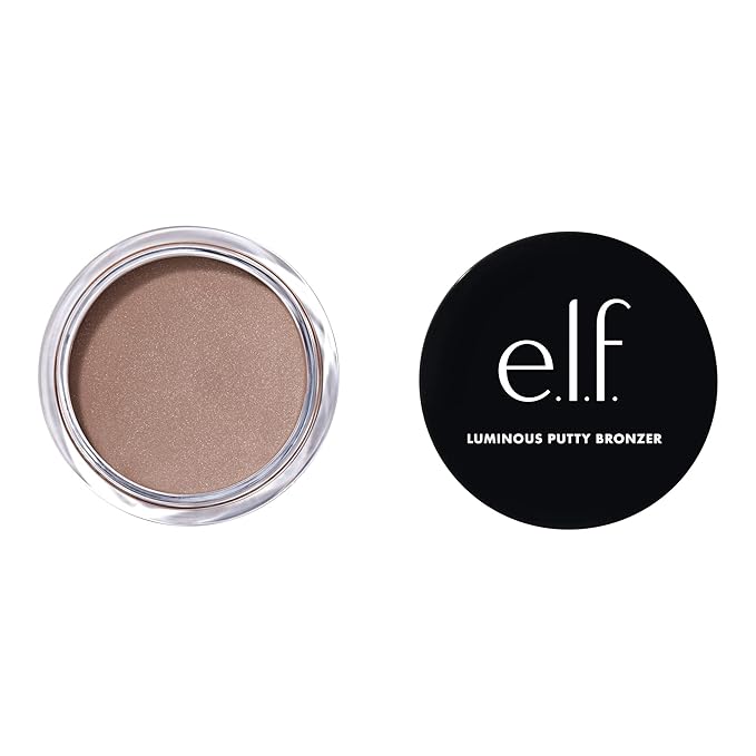 e.l.f. Luminous Putty Bronzer, Lightweight Putty-to-Powder Bronzer For A Radiant, Glowing Finish, Highly Pigmented, Vegan & Cruelty-Free, Vacay Mood-Velvo Beauty