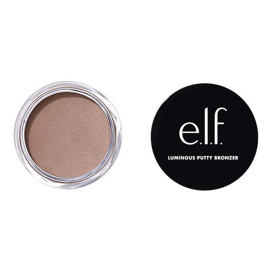 e.l.f. Luminous Putty Bronzer, Lightweight Putty-to-Powder Bronzer For A Radiant, Glowing Finish, Highly Pigmented, Vegan & Cruelty-Free, Vacay Mood-Velvo Beauty