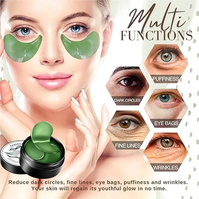 Seaweed Tightening Eye Mask, Anti-Wrinkle Hydrating Patches, Under Patches for Puffy Eyes, Reduce Wrinkles Bags (120 Pcs)-Velvo Beauty