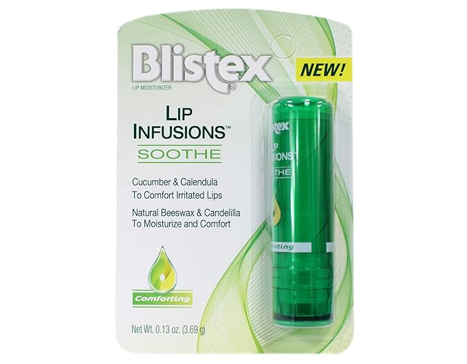 Blistex Lip Infusions Soothe Lip Moisturizer 0.13 Ounce (3 Pack)-Velvo Beauty