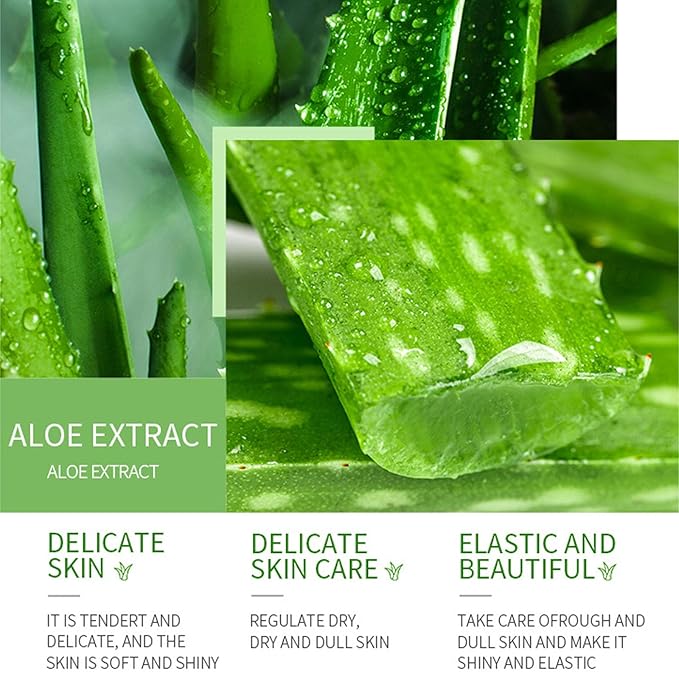 Aloe Vera Skin Care Sets & Kits, 4Pcs Moisturizing Face Care Set, Improve Rough Skin, Firming Skin and Reduce Fine Lines, Skincare Routine Set with Face Cream, Cleanser, Toner, Eye Cream-Velvo Beauty
