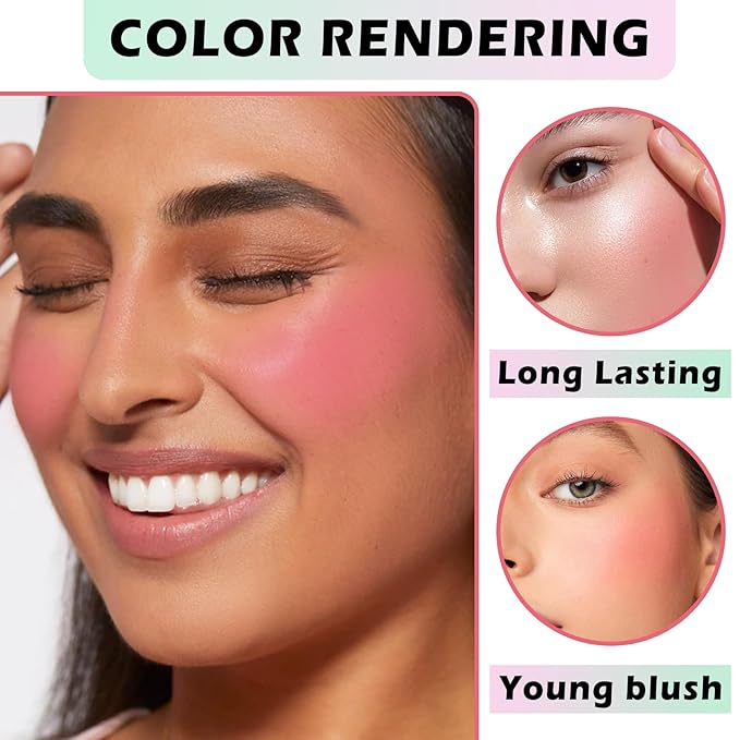 CAHIUYOA Pink Liquid Blush Oil Clear Liquid Blush for Cheeks Tinted Blush Stick Moisturizing Smooth Liquid Face Blush Makeup Gifts for Women-Velvo Beauty