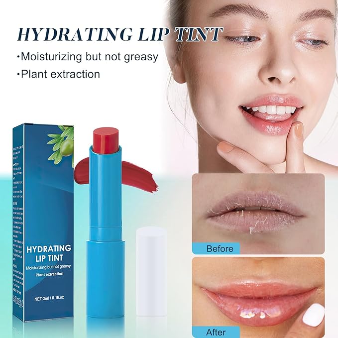 Thrives Lip Tint Hydrating,Strong Moisturizing Effect Tinted Lip Balm Bulk,Sheer Strength Hydrating Lip Tint,Hydrating Lipstick, Nourishing Ingredients Moisture Lip Tint,Non-Sticky All Day Lip Care-Velvo Beauty