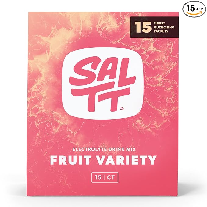 Keto Chow SALTT Electrolytes Powder Packets, Fruit Variety Pack (15 Packets) - Magnesium, Potassium, Sodium, Trace Minerals - Vegan & Gluten Free - Travel Essentials - Made in USA-Velvo Beauty