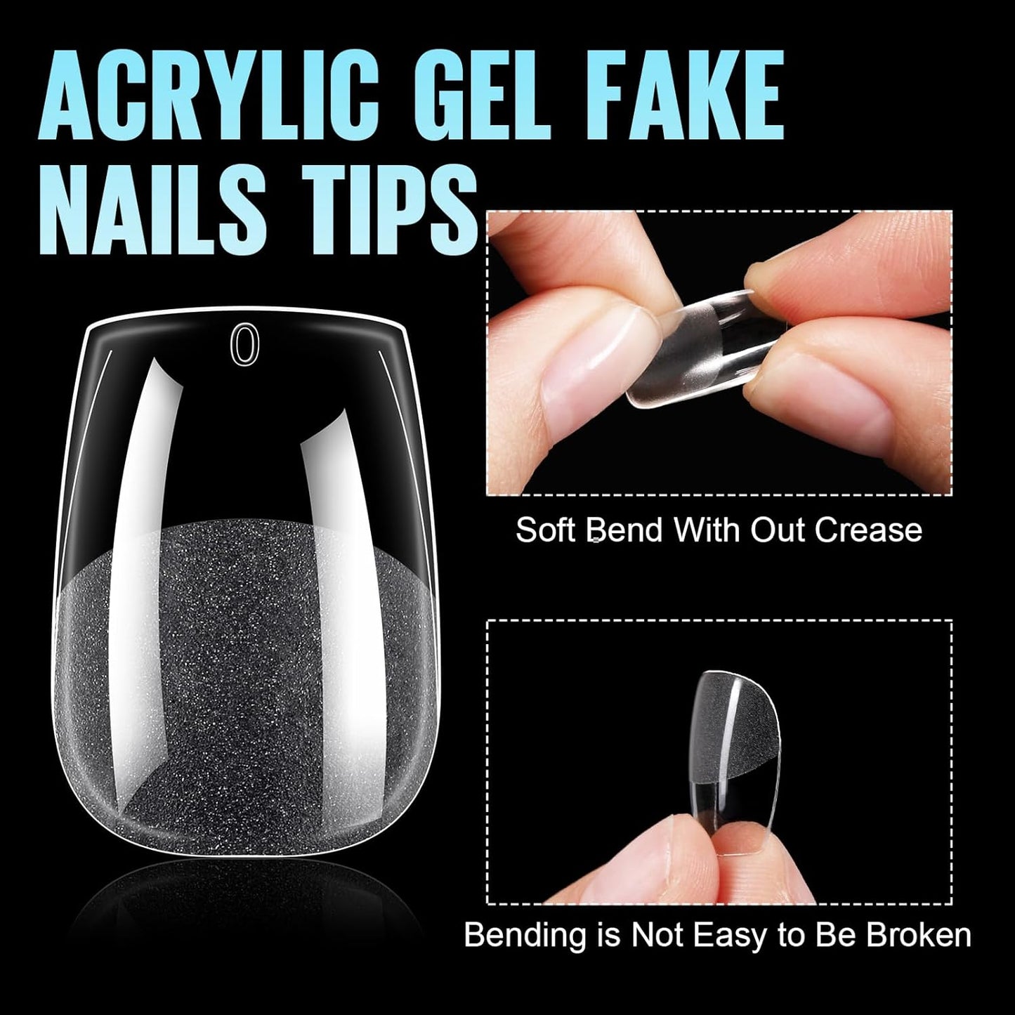 TOMICCA Extra Short Coffin Nail Tips 240Pcs 15 Sizes Full Cover Gel Nails, Soft Acrylic Gel Nail Tips for Nail Extension-Velvo Beauty