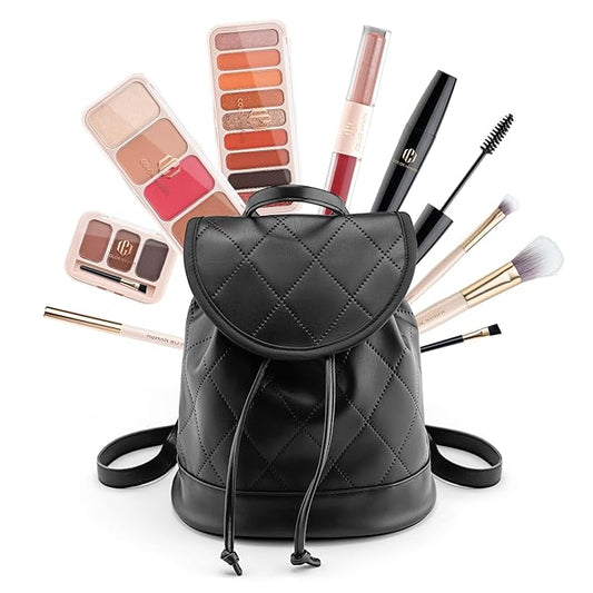 Color Nymph Makeup Kit for Women, Makeup Gift Set All In One Travel Backpack for Girls With Eyeshadow,Mascara, Lipgloss, Highlighter, Blush, Eyeliner pencil (Bag A)-Velvo Beauty
