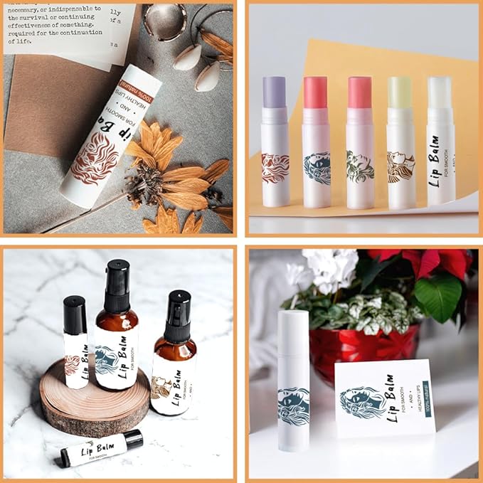 OLYCRAFT 100Pcs Self-Adhesive Lip Balm Tag Stickers 1.7x2.1 inch Adhesive Label with Greek Mythology Portrait Rectangle Lipstick Tag Sticker for Lip Balm Container Tubes Lipstick Wrapping Decoration-Velvo Beauty