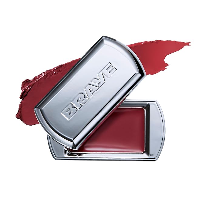 BRAYE Lipsleek Lip Balm, Monochromatic Cream Blush 2-in-1 Face Makeup, Hydrating & Mood Buildable, Vegan + Cruelty-Free Glow for Cheeks l 04 Savvy-Velvo Beauty