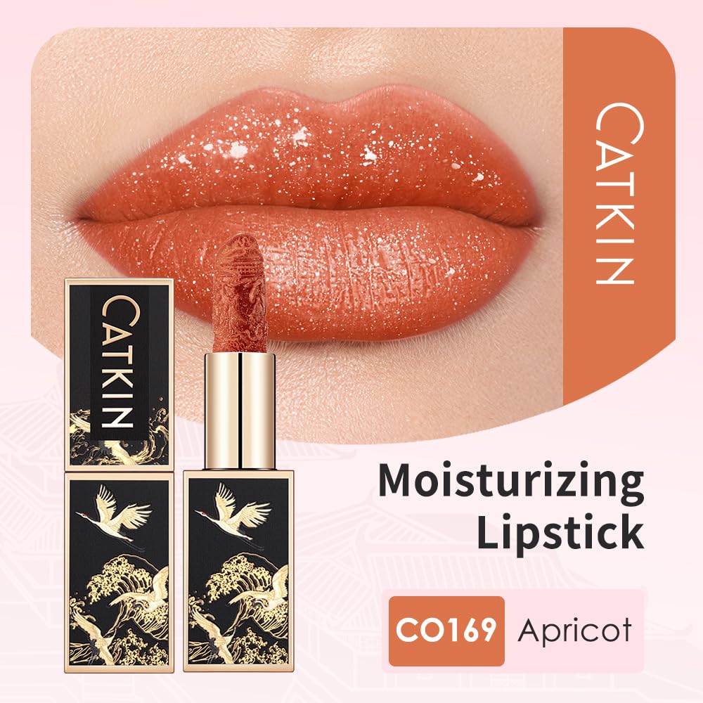 Catkin Moist Lipstick Hydrating High Impact Color Infused with Vitamin E and Avocado Oil Smooth Soft Texture Long Lasting Glow Finish 169-Velvo Beauty
