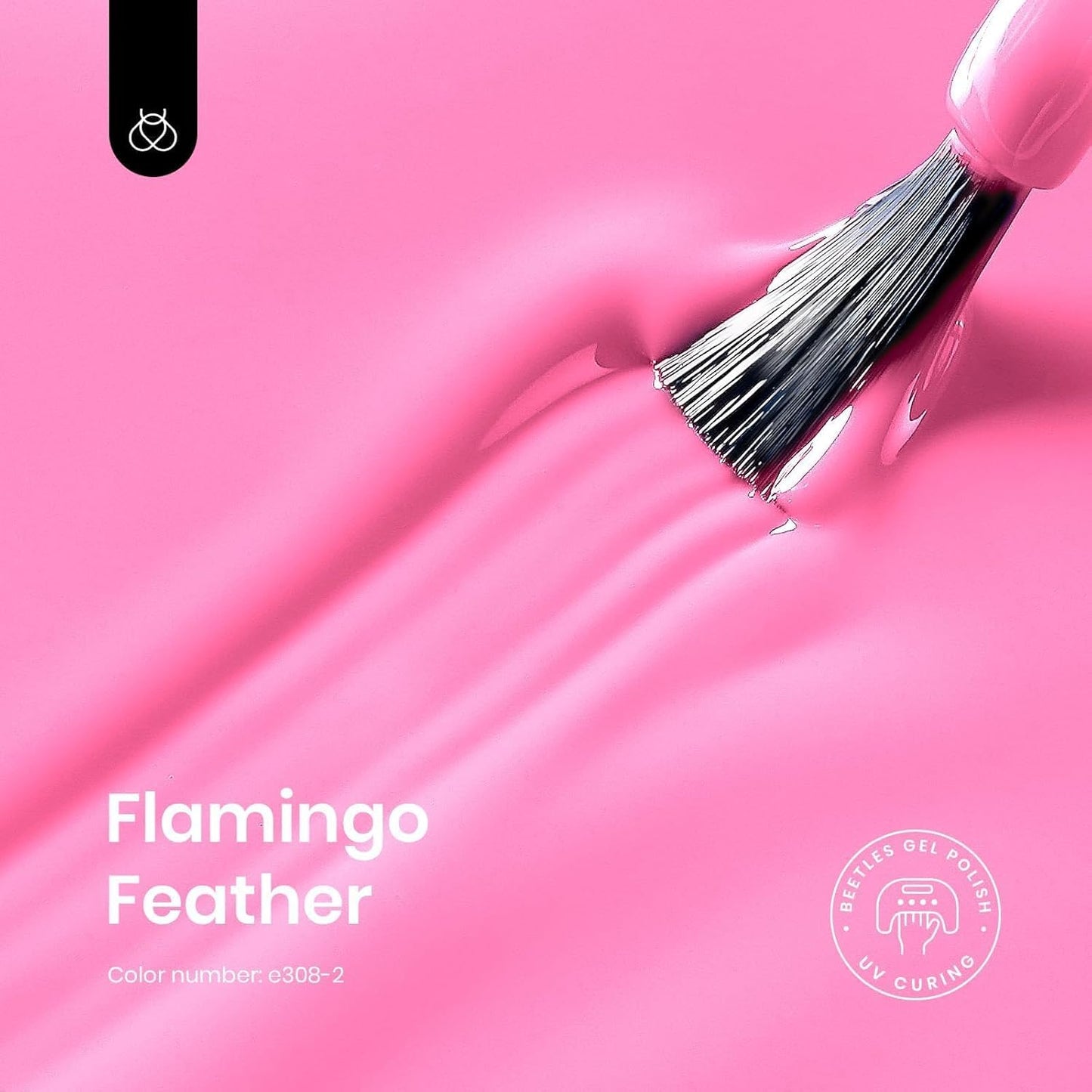 Beetles Pink Gel Nail Polish - Flamingo Feather Light Pink Gel Polish, Soak Off UV LED Nail Lamp Nail Art Manicure Salon DIY Home Gift for Women 15ml-Velvo Beauty