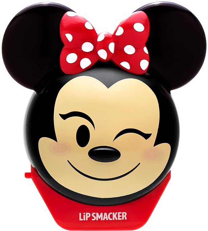 Lip Smacker Disney Minnie Mouse Emoji Lip Balm, Strawberry Lemonade Flavored, Clear, For Kids-Velvo Beauty