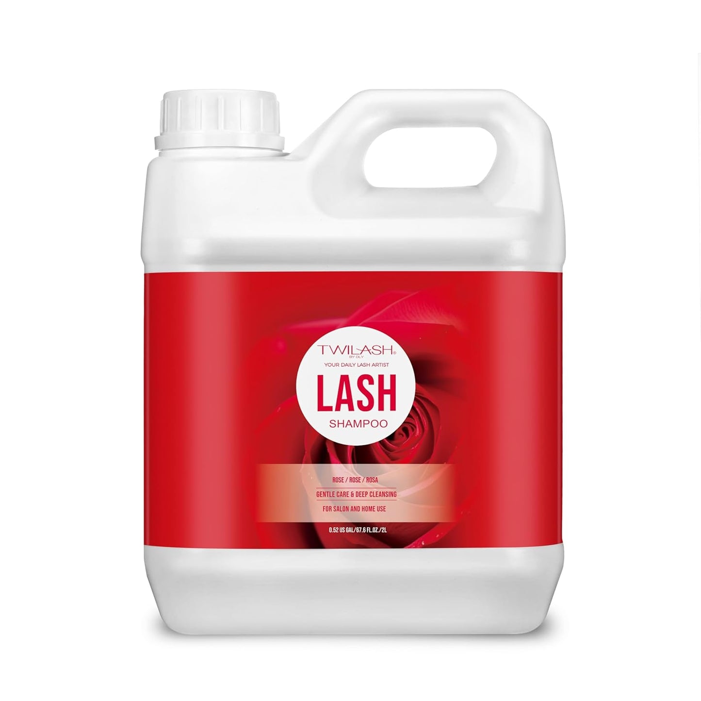 Lash Shampoo Bulk, Eyelash Cleanser for Extensions 2 Liters, Safe Makeup Remover, Non-irritating or Burning Eyelid Foaming Cleanser for Professional Salon and Home Use (Rose-2L)-Velvo Beauty