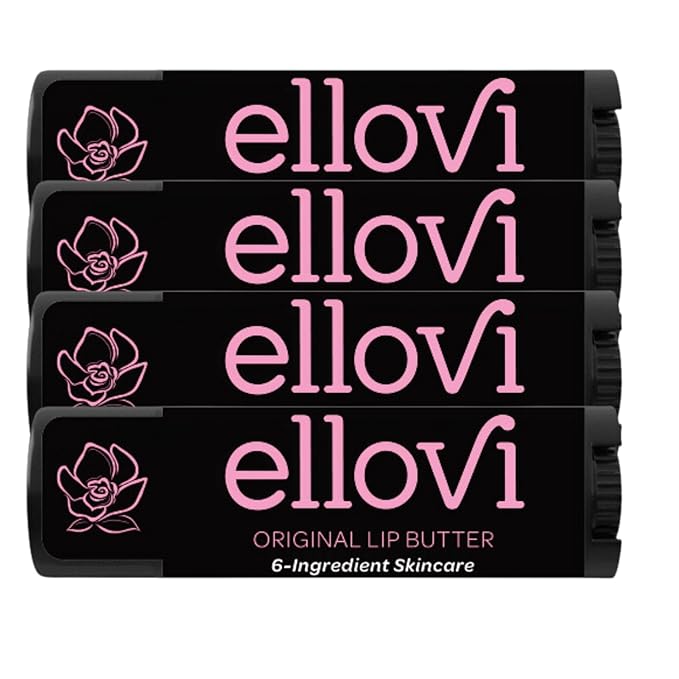 Natural Lip Butter Lip Balm - Original - Pure Enough to Eat - Made With Just 6 Vegan Ingredients - 100% Natural & Organic Moisturizing Lip Care for All Day Hydration (4-Pack)-Velvo Beauty