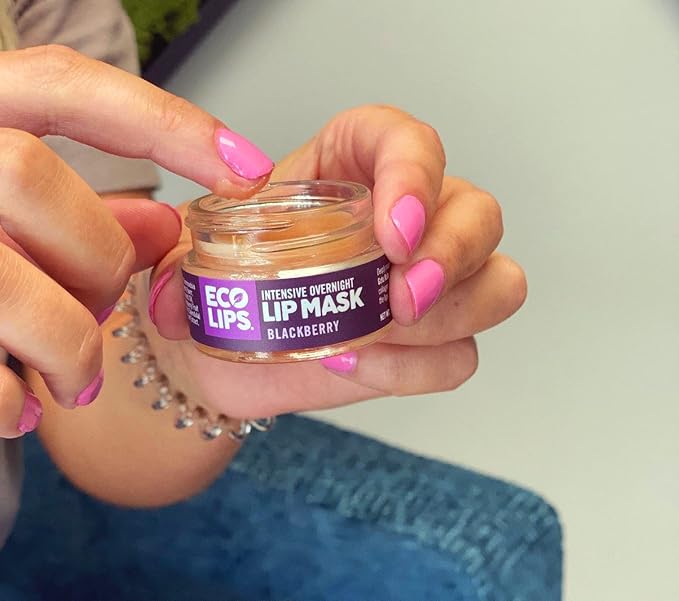 Eco Lips Vanilla Bean Lip Sugar Scrub & Blackberry Intensive Overnight Lip Repair Mask Duo - 100% Organic Lip Care Treatment - Gently Exfoliate, Polish, & Repair Dry, Flaky Lips, 100% Edible-Velvo Beauty